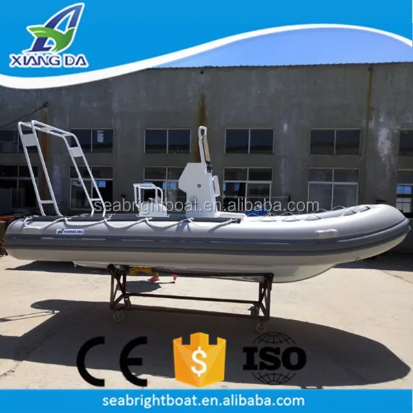 Aluminum Hull Material and Outboard Engine Type PVC or Hypalon Material Commercial RIB Inflatable Double Hull Boat with Prices