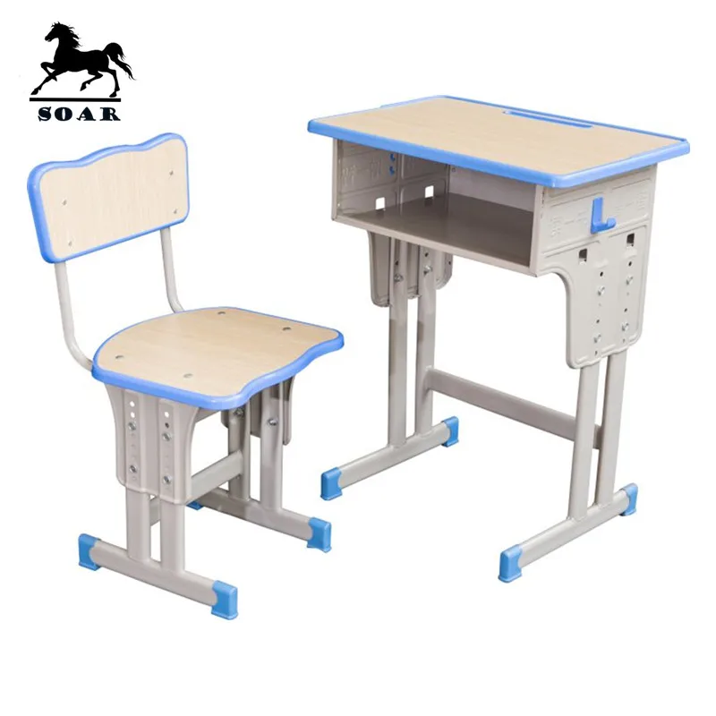 
Height adjustable wooden child chair and study table with melamine board 