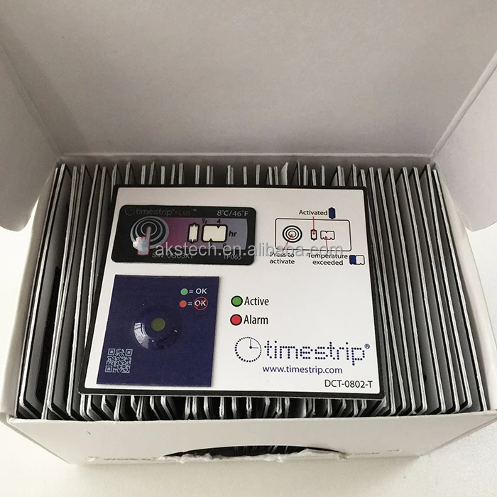 Single use 2-8C Timestrip Complete temperature label for Pharmaceutical Cold Chain Monitoring