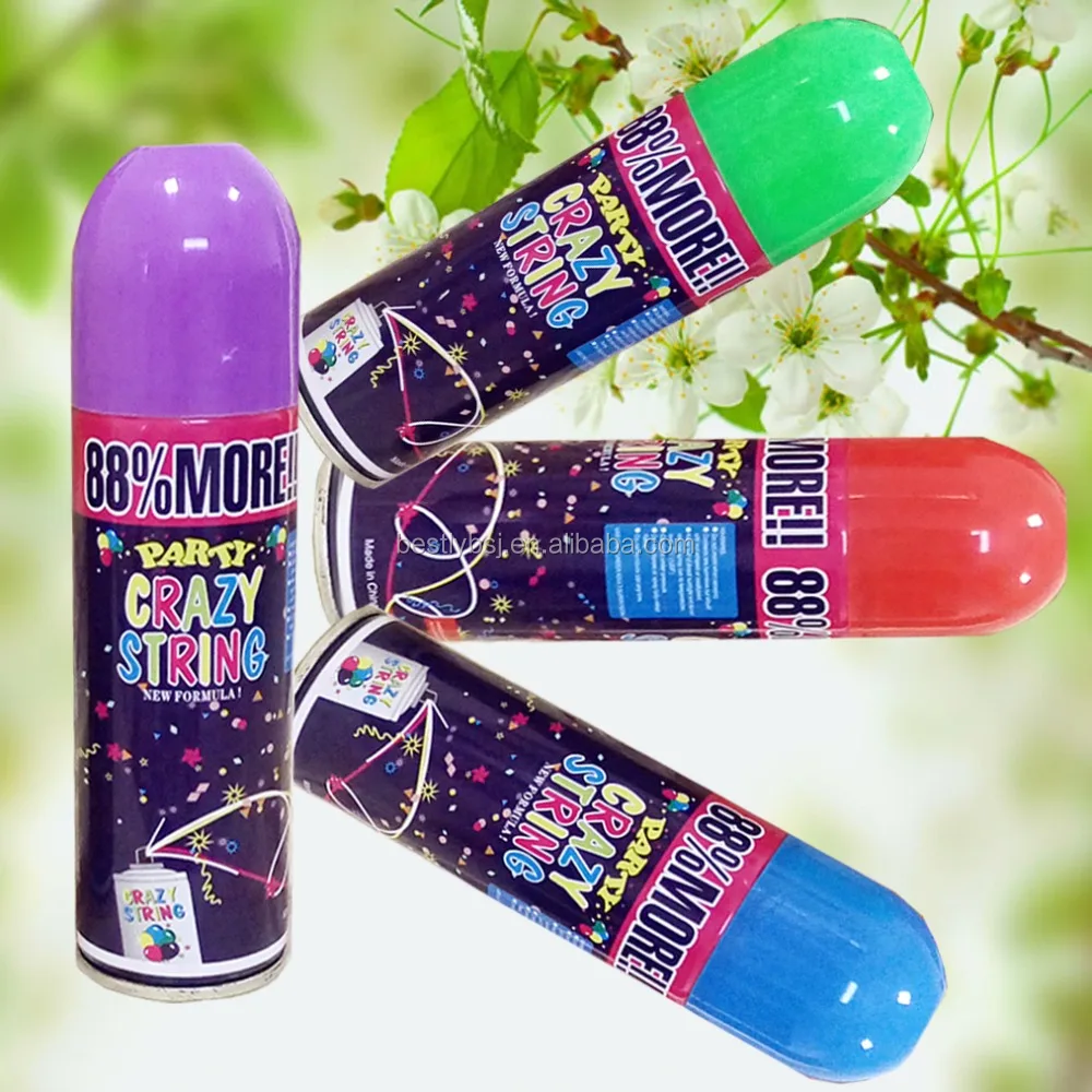 Colorful Silly String Spray Party Crazy String colorful ribbon