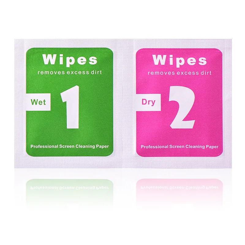 Высококачественная салфетка для очистки экрана, Влажная и сухая упаковка для мобильного телефона, очков, салфетка для очистки экрана мобильного телефона, Влажная и сухая