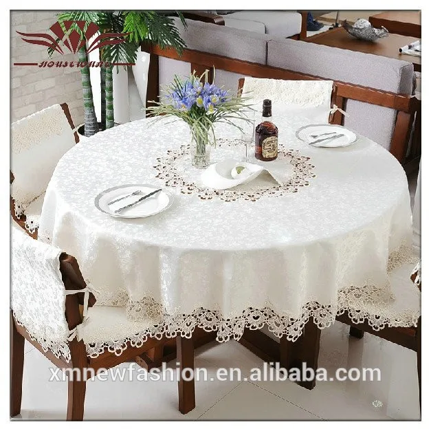 hand knit crochet tablecloth, beige tablecloth, openwork lace tablecloth