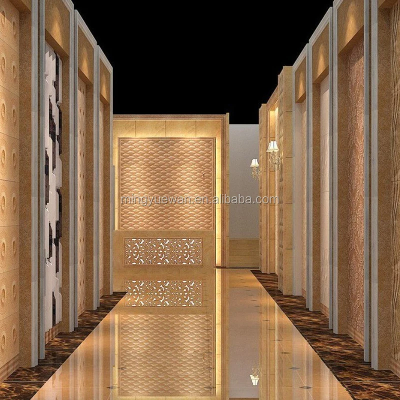 Hotel Wall Mounted Partition Plywood Paneling Corridor Lobby Hallway Fix Furniture