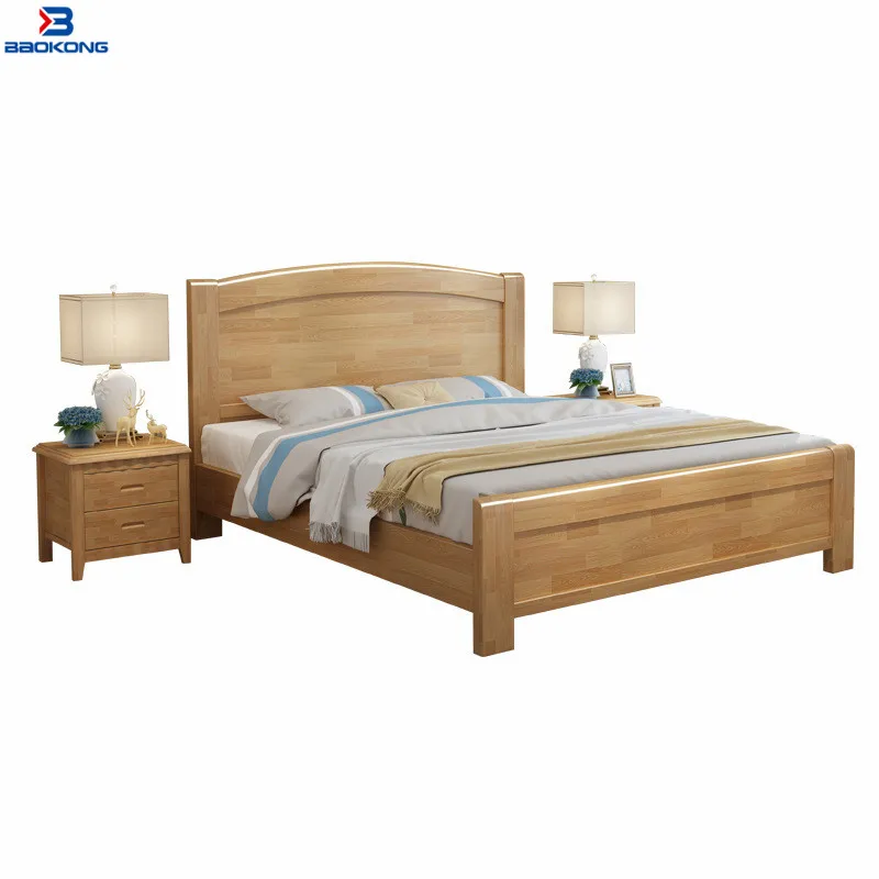 Beech Colour Dubai  Style Hotel Apartment Single Wooden Bed