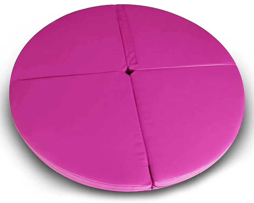 Portable Folding Floor Circular Pole Dance Mat Yoga Exercise Safety PVC Cushion