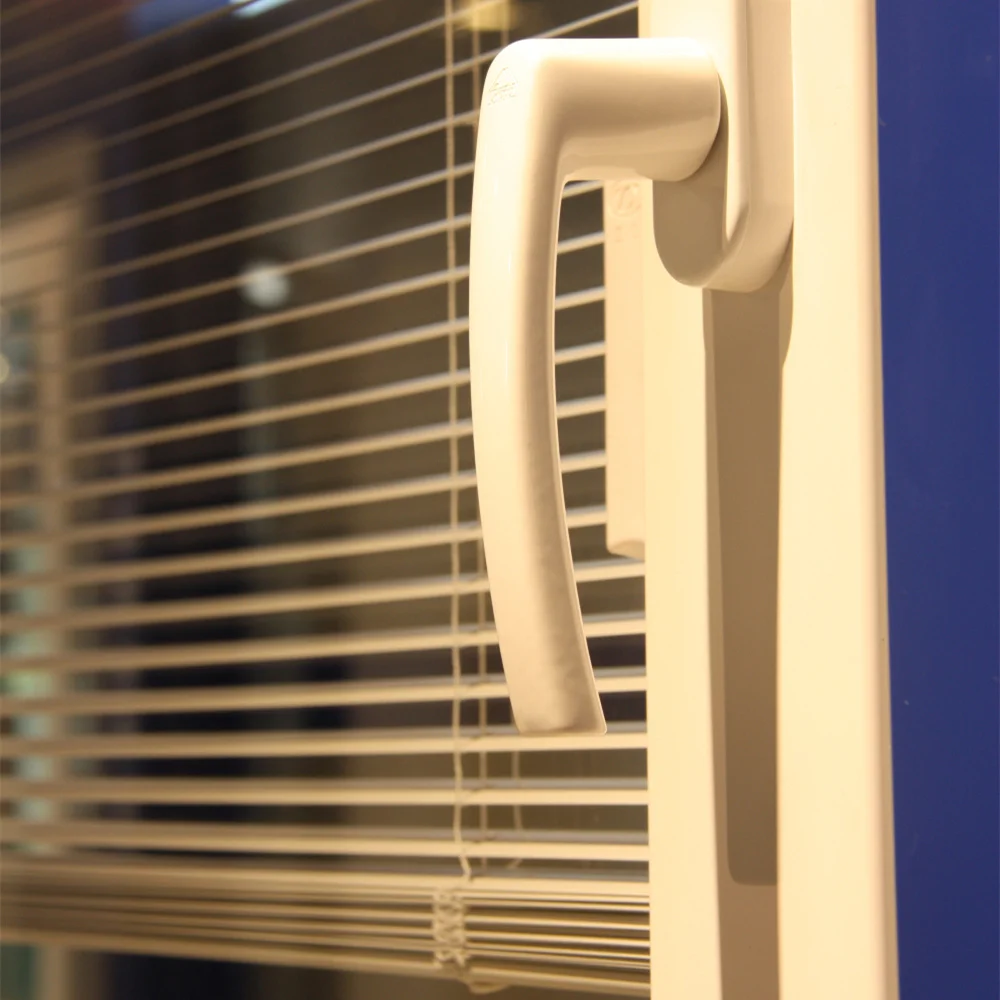 Durable Stable Color Wood Laminate and White Plastic uPVC Material Doors Windows With Insert Shutter