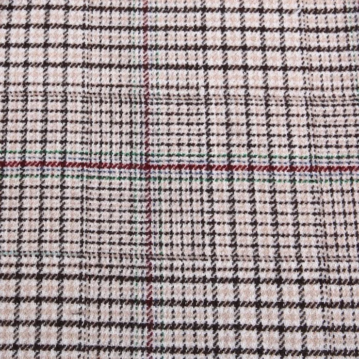  Клетчатая замшевая ткань с флисовой подкладкой для индийской одежды