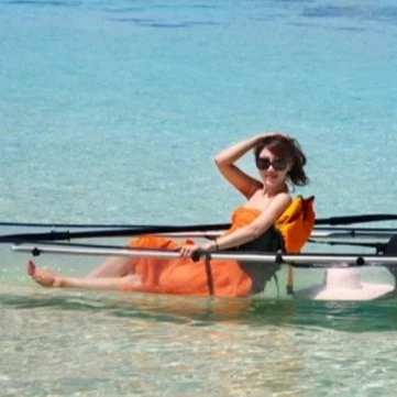 clear kayak PC boat thermoform rowing boat clear bottom kayak