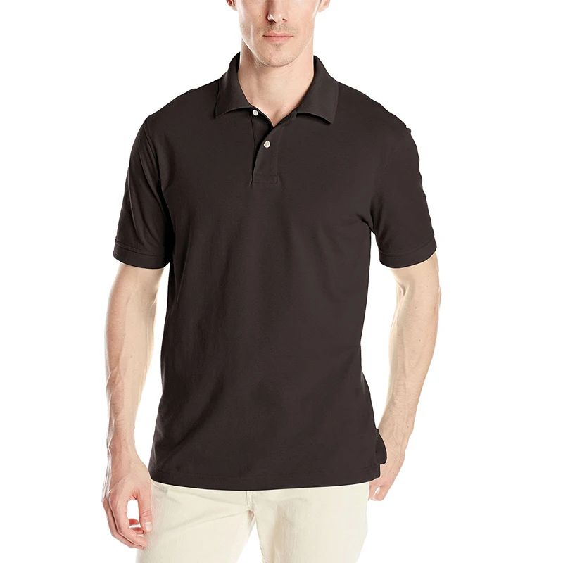 Custom Logo Embroidered Plain Solid Cotton Uniform Polo Shirt For Men