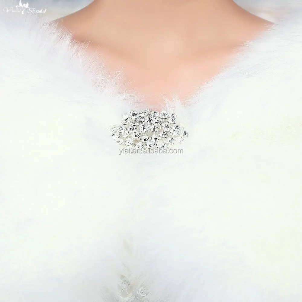 
LZP132 Adult Cute Butterfly Off Shoulder Wedding Fur Bolero Women Off White Winter Wedding Coat 