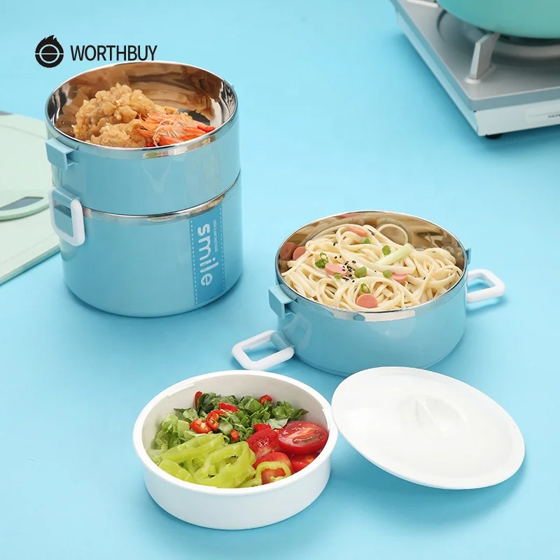 Food Packaging Thermos Lunch Box Stainless Steel Kids Bento Box With Microwave Interlayer High-Capacity Food Containers Picnic