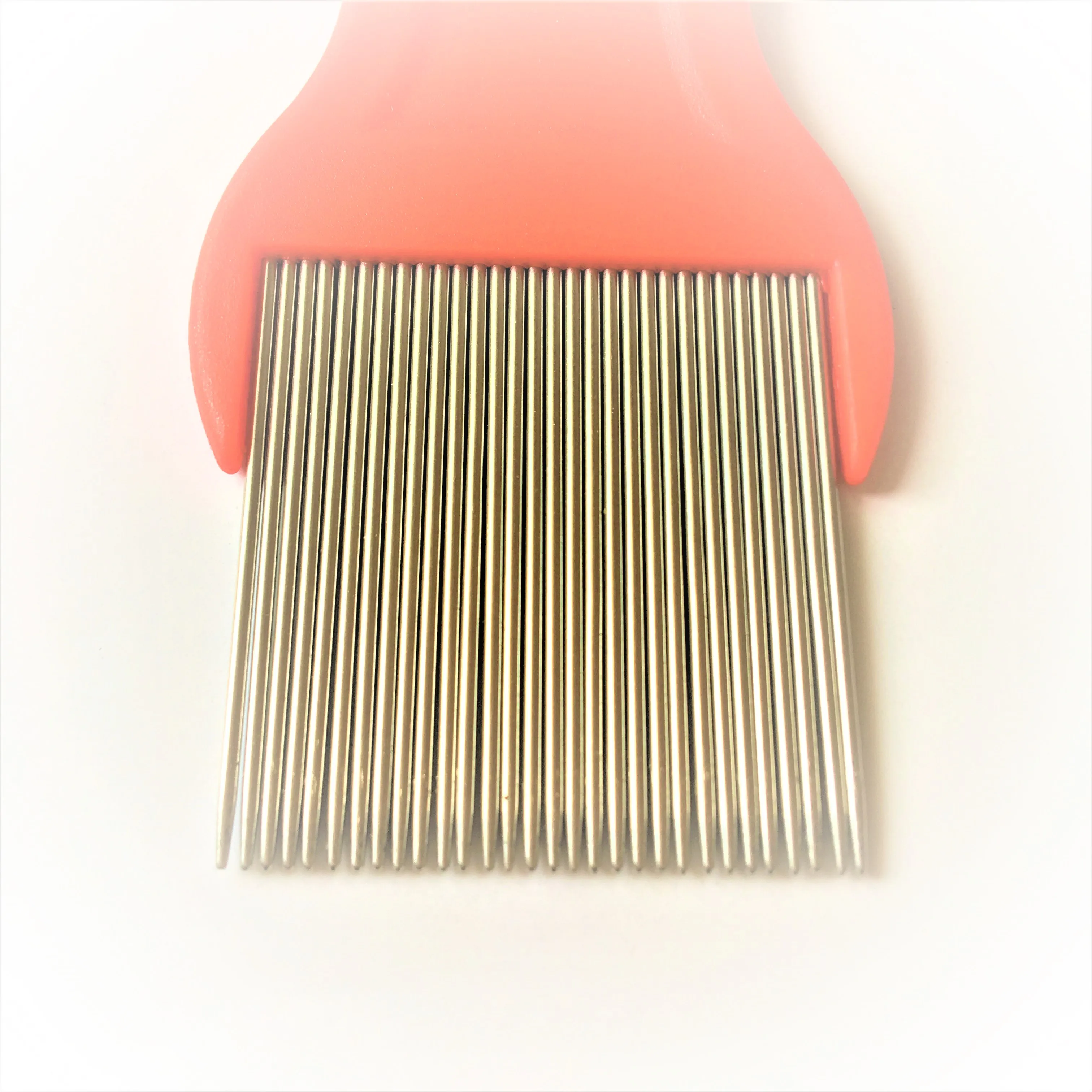 Popular Plastic Handle Stainless Steel Long Needles Hair Lice Nit Louse Flea Tick Comb For School Children Kids