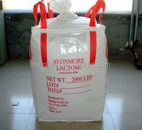 
Hot sale pp jumbo bag/pp big bag/ton bag for sand, building material, chemical, fertilizer, flour , sugar 
