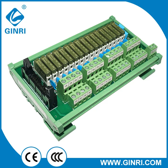 5V 12V 24V 16 Channel Relay Module With Optocoupler Isolations With IDC Connector High Low Trigger