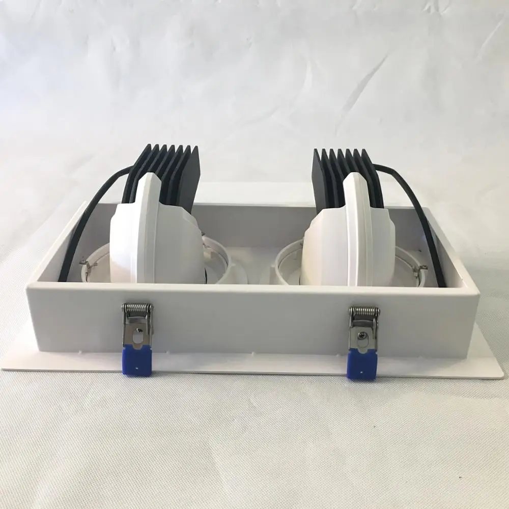 
Factory Direct Supply Recessed Adjustable Rotation 2*30w grille light for cloth shop fashion shop house 