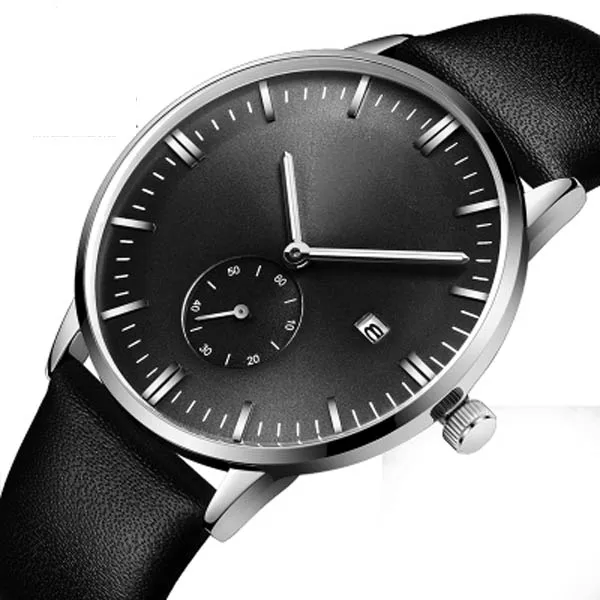 Romanson Leather Relogio Masculino Big Wrist Watches Men Wrist your Logo Custom Luxury Watch Men