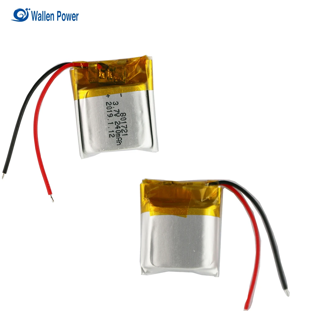 Factory high quality 3.7v 240mah lithium polymer battery