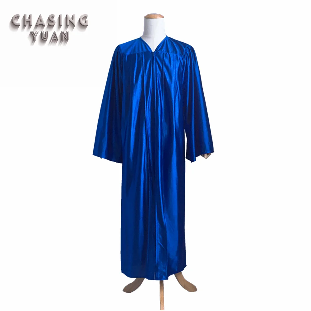 
Wholesale Adult Royal Blue Shiny Fabric Church Choir Robes 