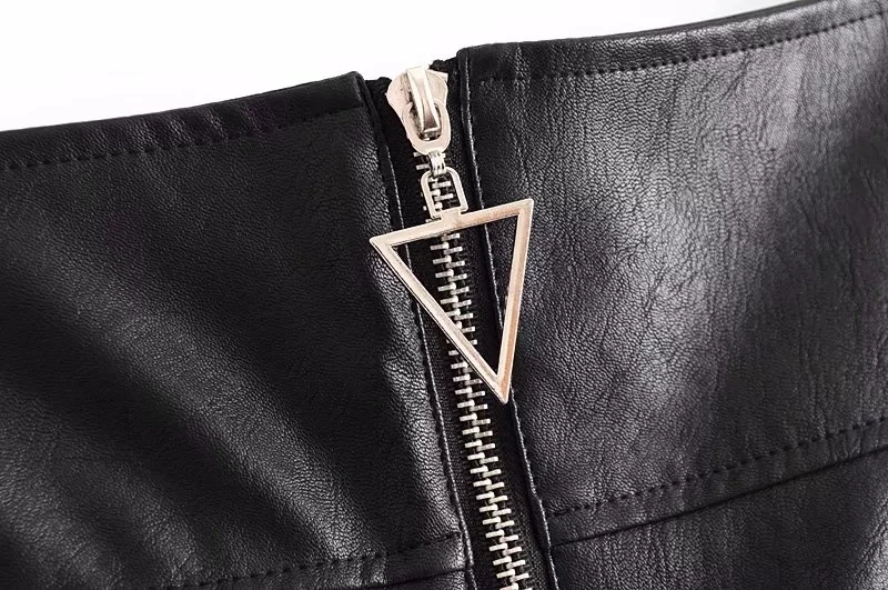 Fashion New Design Sexy Mini Club Skirts Mature Woman High Waist Tight Fashion Black Sexy Hot Mini Lady Short PU Leather Skirt