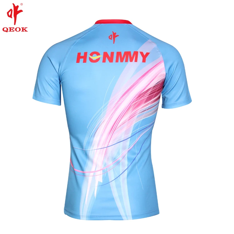 V neck training tops, all sublimation custom rugby jersey
