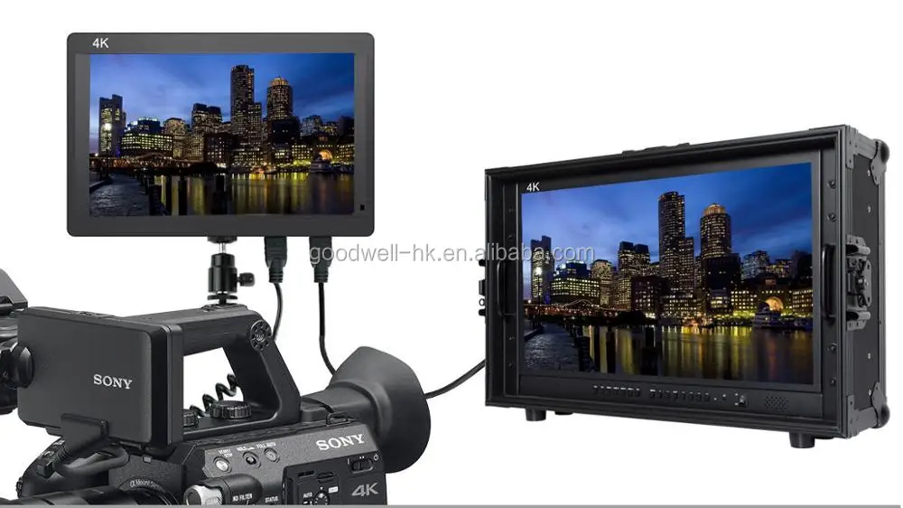 2017 Newest Ultra Slim Design 4K 1080P 7 Inch LCD Monitor with HDMI Input & Output 1920x1200 IPS Panel