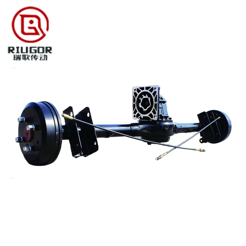Customized electric rickshaw spare parts rear axle differential with gearbox