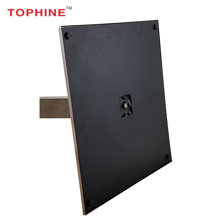 Commercial Contract TOPHINE Furniture Stainless Steel Square Table Base For Glass Dining Tops