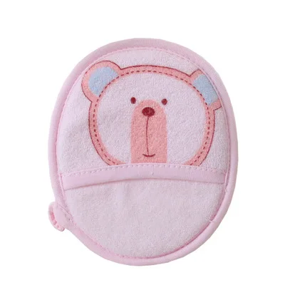 China Manufacturer High Quality  Cartoon Cute Baby Wash Face Bath Brush Bamboo Makeup Remover Pads