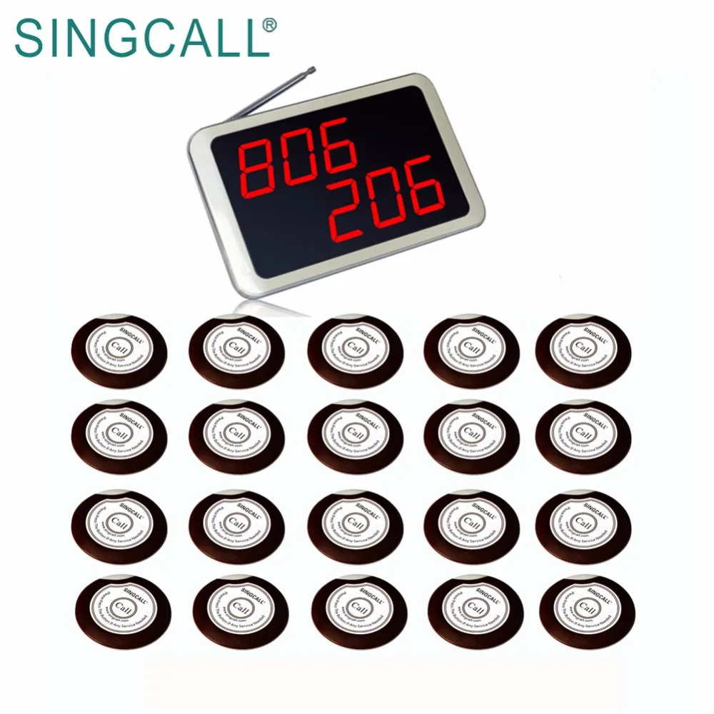Беспроводной настольный звонок для ресторана кафе отеля SINGCALL