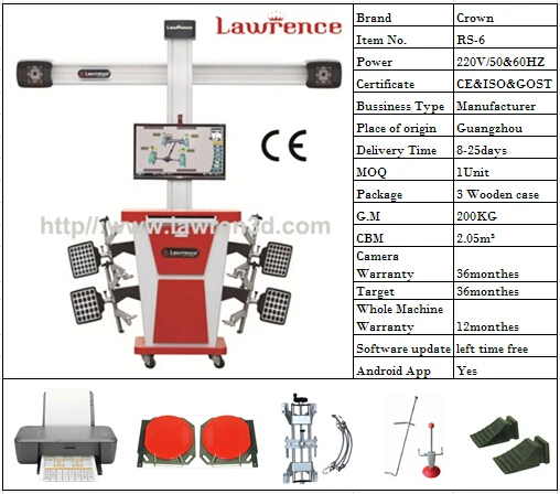 Лоуренс гаражное оборудование 3d aligner колеса машина