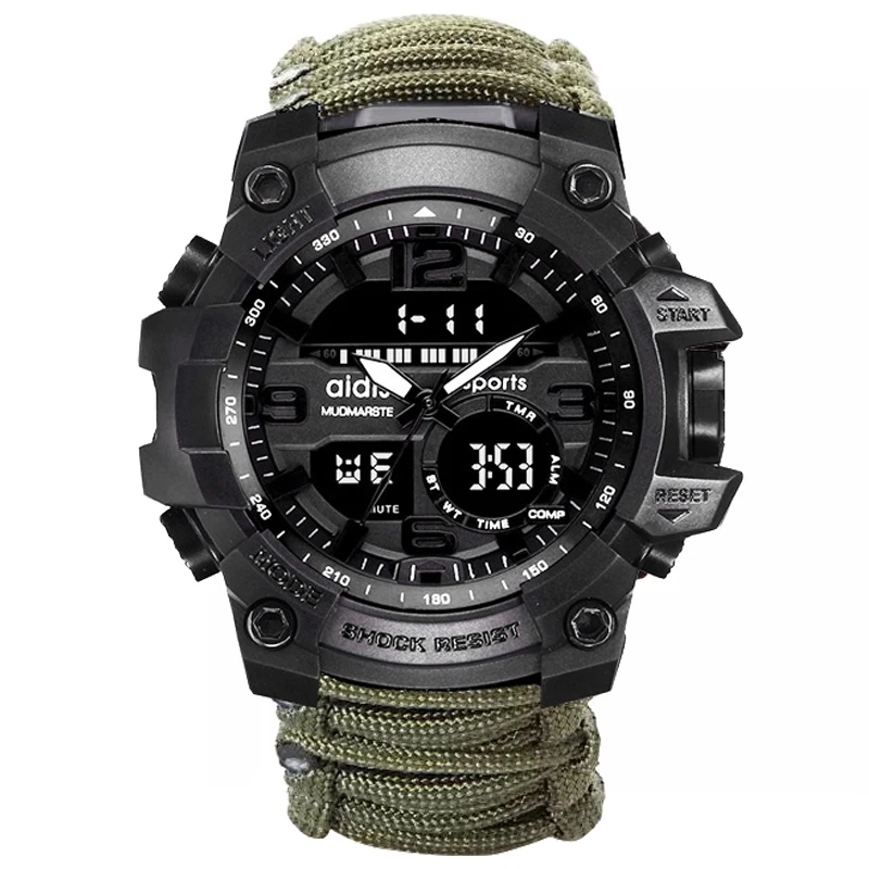 Новое поступление спецназ выживания Веревка часы мужские Relojes Военная Униформа