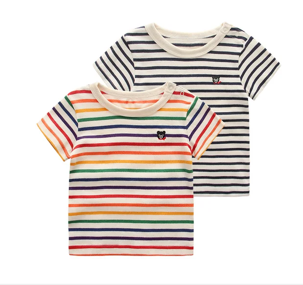 
Online Shopping Wholesale Basic Baby stripe Short Sleeve custom T-shirt 