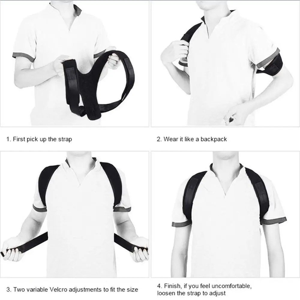 Posture Corrector For Men And Women - Adjustable Upper Back Brace For Clavicle To Support Neck, Back and Shoulder