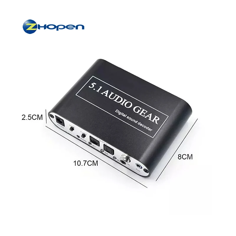 factory price AC3 DTS Digital Optical To Analog 5.1 Channel Surround Audio Decoder