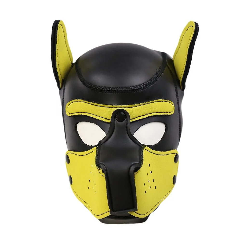 10 Colors Factory BDSM Bondage Hood Neoprene Puppy Hood Leather Hood Eye Mask BDSM-Gear Fetish Mask Bondage Restraints