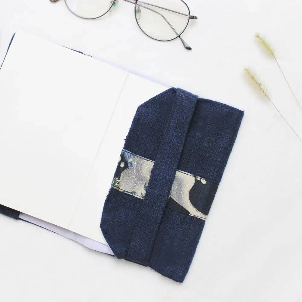 Adjustable size manual cloth slipcase notebook book cover plastic book cover adjustable