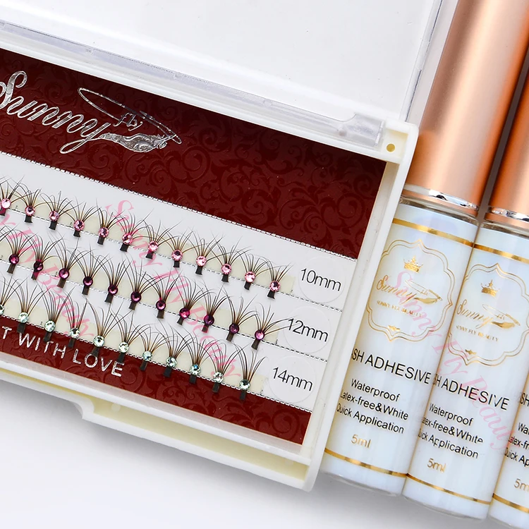 
 Профессиональные корейские ресницы из соболиного меха J curl crystal diamond 4d flare  