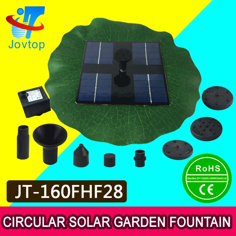 
Lotus Leaf Solar Power Fountain Close To Nature solar floating fountain with Lotus leaf for garden decorate 