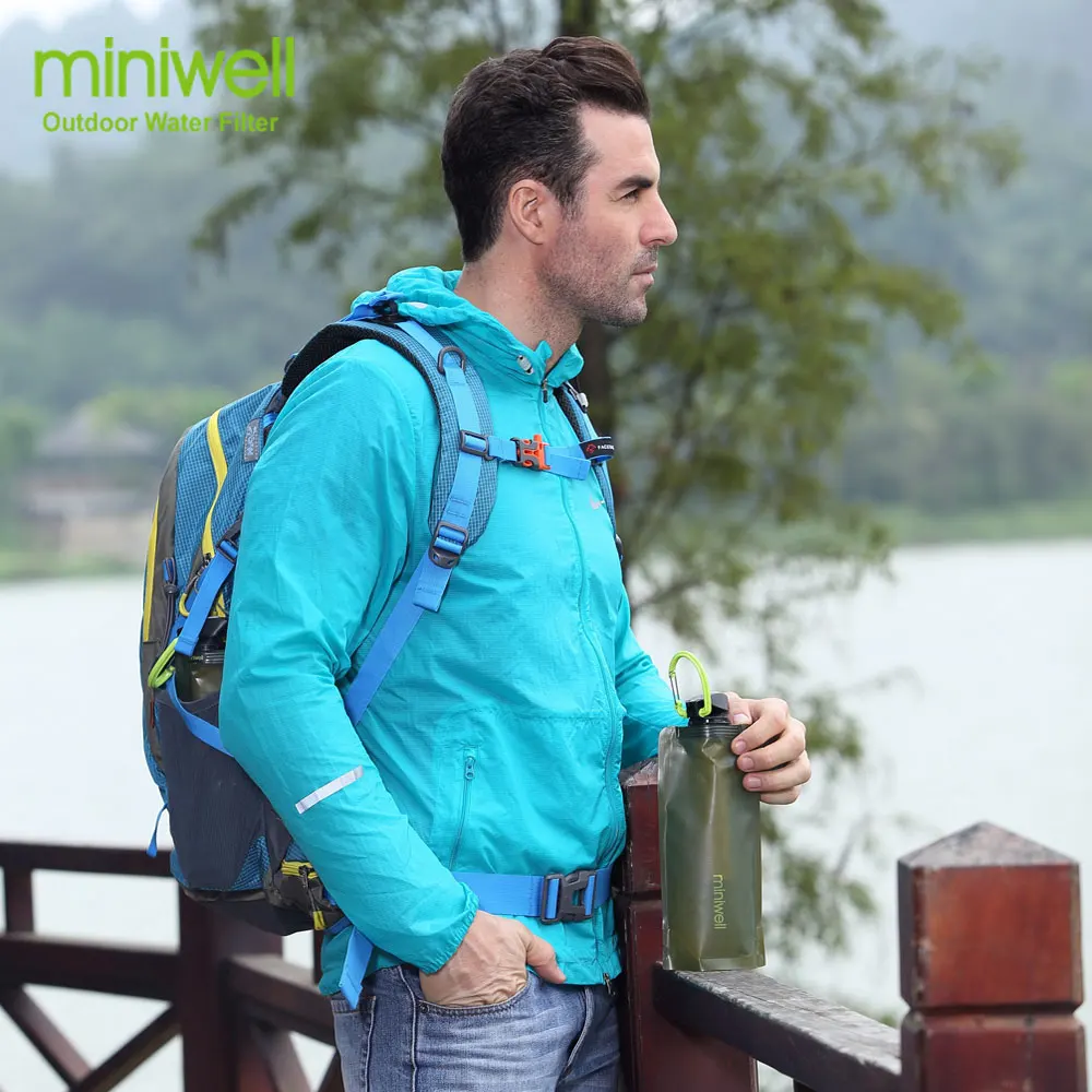 
Miniwell L620 water filter with collapsible water bottle 