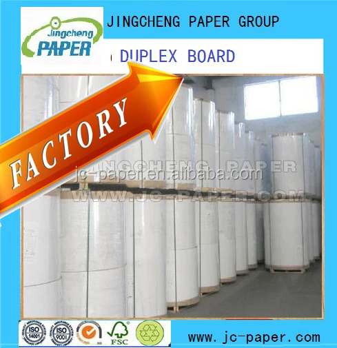 white duplex board paper grey back GD2 paper 180-500gsm