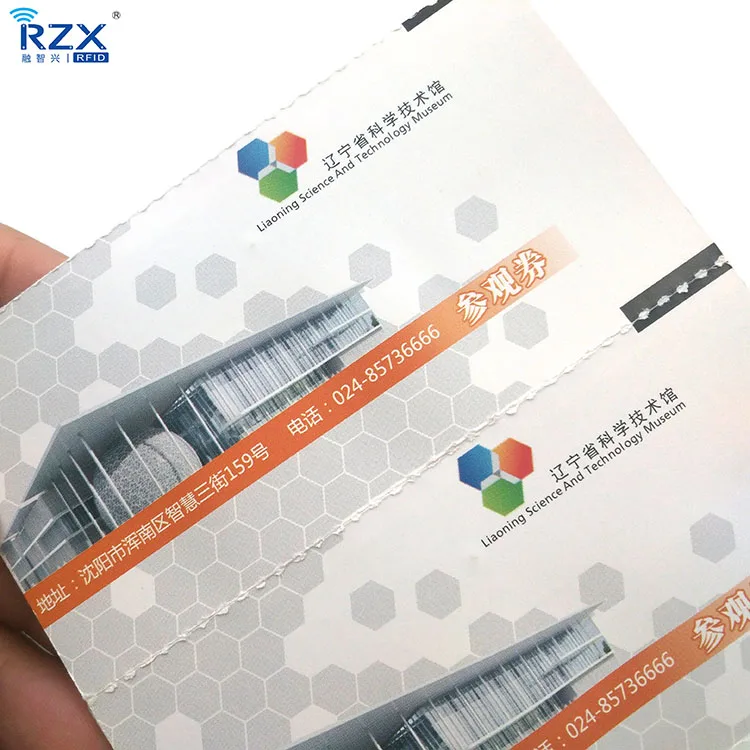
HF Disable printing MIFARE Plus rfid Synthetic paper ticket card for bus/train transportation 