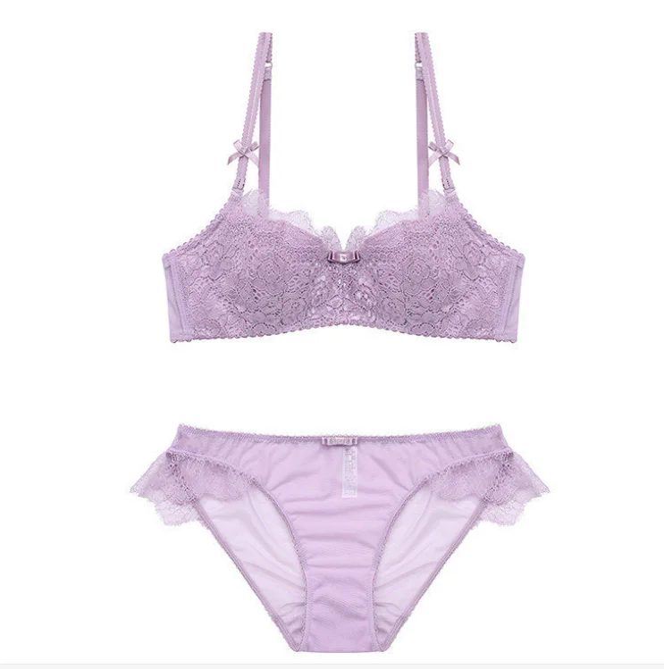 Embroidery Padded Bra Set Lace Bra Set Sexy Lingerie Women Underwear Sets