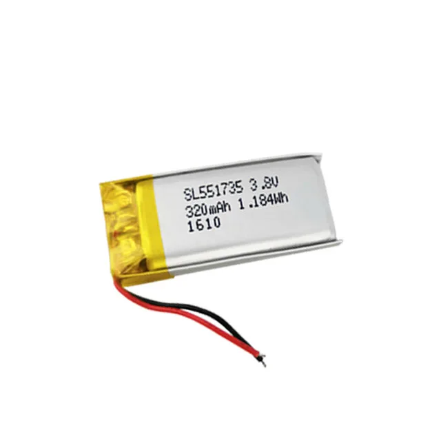 wholesales best quality lipo 3.7v battery 551735 320mah with pcm for electric shaver