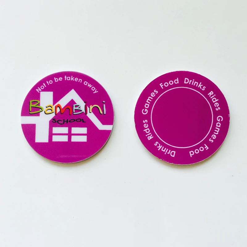 Трафаретная печать на заказ пластиковая маркерная монета