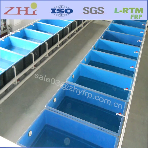 Customized Fiberglass Fish Hatchery Tank Breeding Fish Tanks factory