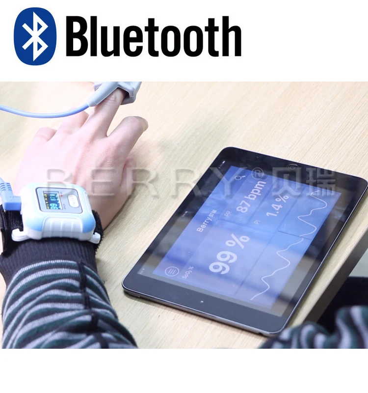 Монитор spo2 с бесплатным приложением, медицинское устройство для контроля апноэ во сне Berry BM2000A, медицинский тест на апноэ во сне