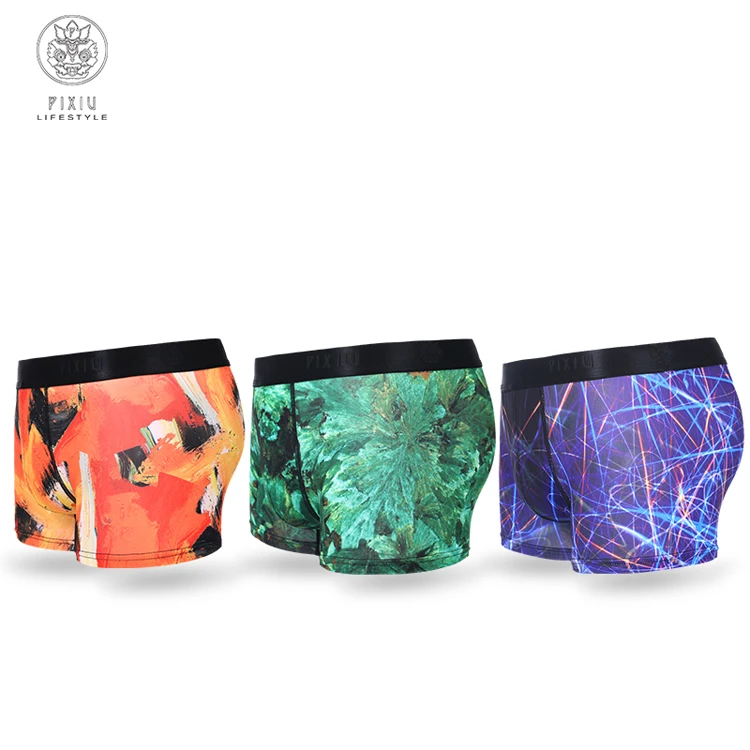 PIXIU LIFESTYLE 3 packs Spandex And Polyester Good Quality Boxer Shorts Underwear for Men
