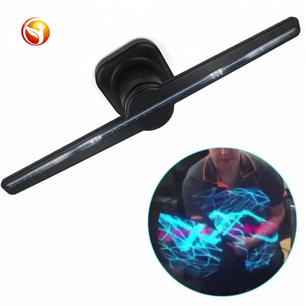2019 latest 42cm advertising hologram display with 3d holographic led fan device