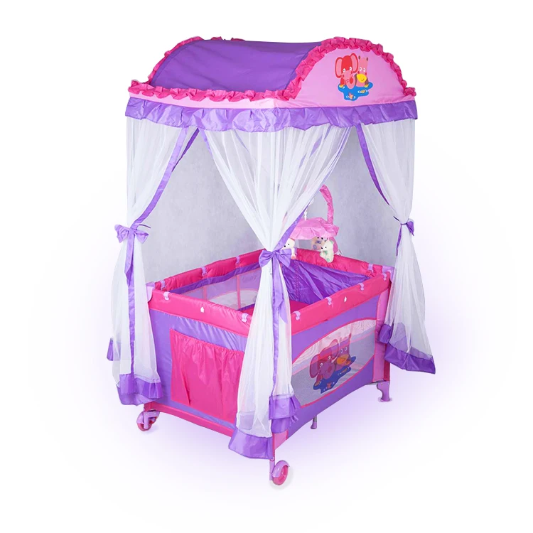
2019 wholesale new baby travel cot baby playpen outdoor foldable baby playpen crib for sale 