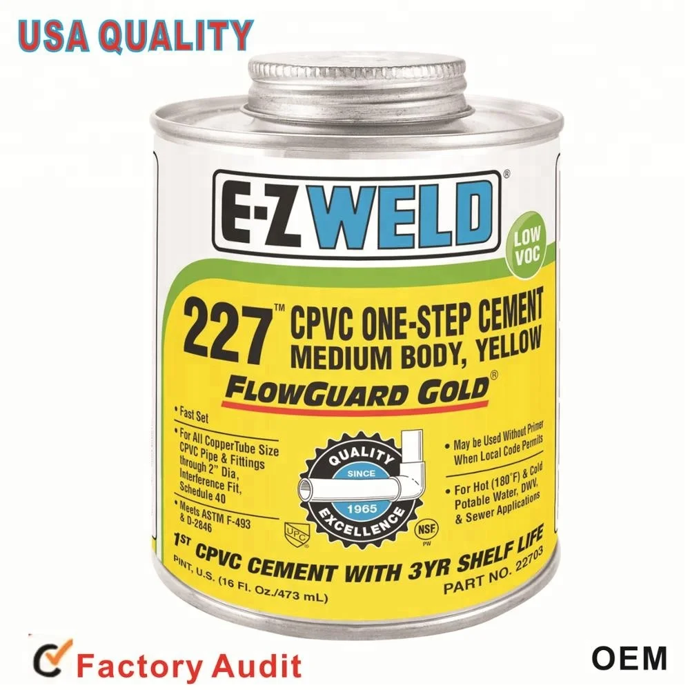 Heavy duty CPVC pipe cement, PVC Solvent cement/hot water supply